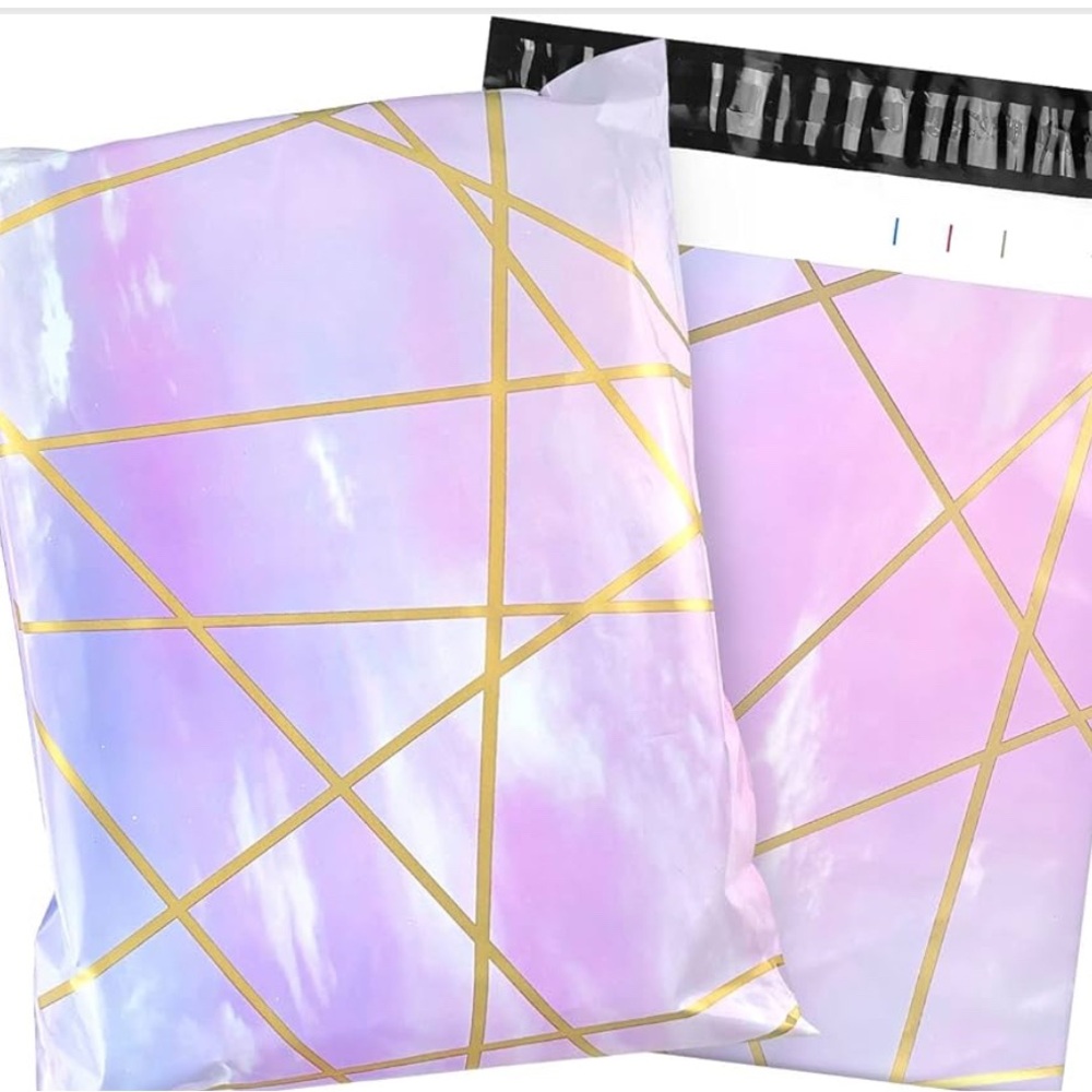 - SHIPPING SET!! 100 PURPLE PRINT  Poly 10x13 Sealable Shipping … NEW